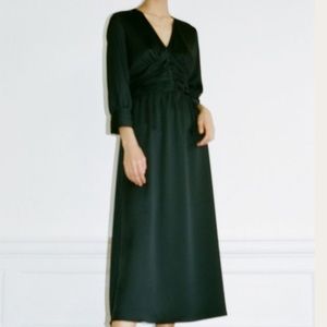 Wray Stevie dress sample ooak black poly crêpe small